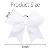 image:image16PCS 8 Large Cheer Hair Bows Ponytail Holder Elastic Band Handmade for Cheerleading Teen Girls College Sports Royal blueRed 1 Count Pack of 16White
