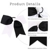 image:image16PCS 8 Large Cheer Hair Bows Ponytail Holder Elastic Band Handmade for Cheerleading Teen Girls College Sports Royal blueRed 1 Count Pack of 16WhiteBlack