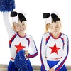 image:image16PCS 8 Large Cheer Hair Bows Ponytail Holder Elastic Band Handmade for Cheerleading Teen Girls College Sports Royal blueRed 1 Count Pack of 16WhiteBlack