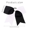 image:image16PCS 8 Large Cheer Hair Bows Ponytail Holder Elastic Band Handmade for Cheerleading Teen Girls College Sports Royal blueRed 1 Count Pack of 16WhiteBlack
