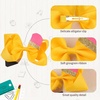 image:imageBack to School Pencil Hair Bows Oaoleer 6PCS Grosgrain Ribbon Yellow Decorations for Girls Toddlers Kids Grades K5Pencil Hair Bows Clips
