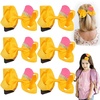 image:imageBack to School Pencil Hair Bows Oaoleer 6PCS Grosgrain Ribbon Yellow Decorations for Girls Toddlers Kids Grades K5Pencil Hair Bows Clips