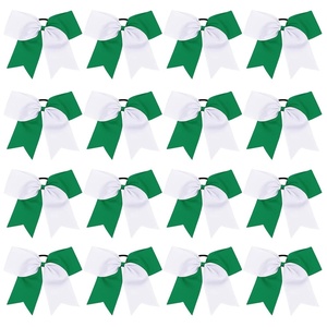 image:image16PCS 8 Large Cheer Hair Bows Ponytail Holder Elastic Band Handmade for Cheerleading Teen Girls College Sports Royal blueRed 1 Count Pack of 16WhiteForest Green