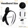 image:imageOAOLEER 1 PCS Sequin Headbands for Girls Rainbow Knotted Headband Sparkly Hair Bands Back to School Gifts Hot PinkBlack