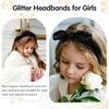 image:imageOAOLEER 1 PCS Sequin Headbands for Girls Rainbow Knotted Headband Sparkly Hair Bands Back to School Gifts Hot PinkBlack