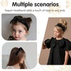 image:imageOAOLEER 1 PCS Sequin Headbands for Girls Rainbow Knotted Headband Sparkly Hair Bands Back to School Gifts Hot PinkBlack