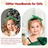 image:imageOAOLEER 1 PCS Sequin Headbands for Girls Rainbow Knotted Headband Sparkly Hair Bands Back to School Gifts Hot PinkGreen