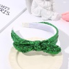 image:imageOAOLEER 1 PCS Sequin Headbands for Girls Rainbow Knotted Headband Sparkly Hair Bands Back to School Gifts Hot PinkGreen