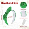 image:imageOAOLEER 1 PCS Sequin Headbands for Girls Rainbow Knotted Headband Sparkly Hair Bands Back to School Gifts Hot PinkGreen