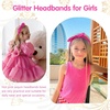 image:imageOAOLEER 1 PCS Sequin Headbands for Girls Rainbow Knotted Headband Sparkly Hair Bands Back to School Gifts Hot PinkHot Pink