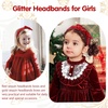 image:imageOAOLEER 1 PCS Sequin Headbands for Girls Rainbow Knotted Headband Sparkly Hair Bands Back to School Gifts Hot PinkRed