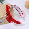 image:imageOAOLEER 1 PCS Sequin Headbands for Girls Rainbow Knotted Headband Sparkly Hair Bands Back to School Gifts Hot PinkRed