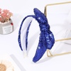 image:imageOAOLEER 1 PCS Sequin Headbands for Girls Rainbow Knotted Headband Sparkly Hair Bands Back to School Gifts Hot PinkRoyal Blue