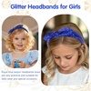 image:imageOAOLEER 1 PCS Sequin Headbands for Girls Rainbow Knotted Headband Sparkly Hair Bands Back to School Gifts Hot PinkRoyal Blue