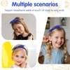 image:imageOAOLEER 1 PCS Sequin Headbands for Girls Rainbow Knotted Headband Sparkly Hair Bands Back to School Gifts Hot PinkRoyal Blue