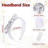 image:imageOAOLEER 1 PCS Sequin Headbands for Girls Rainbow Knotted Headband Sparkly Hair Bands Back to School Gifts Hot PinkSilver