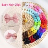 image:imageOaoleer 60pcs Baby Hair Clips 2 Small Baby Girls Fully Lined Hair Bows Hair Pins Tiny Hair Bows Alligator Clips for Baby Girls Infants Toddlers in Pairs Type A60pcsType A60pcs