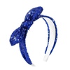 image:imageOAOLEER 1 PCS Sequin Headbands for Girls Rainbow Knotted Headband Sparkly Hair Bands Back to School Gifts Hot PinkRoyal Blue