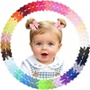 image:imageOaoleer 60pcs Baby Hair Clips 2 Small Baby Girls Fully Lined Hair Bows Hair Pins Tiny Hair Bows Alligator Clips for Baby Girls Infants Toddlers in Pairs Type A60pcsType B60pcs