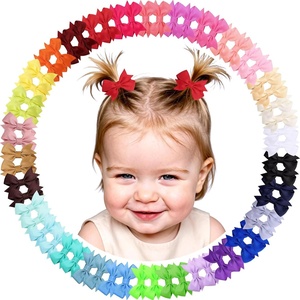 image:imageOaoleer 60pcs Baby Hair Clips 2 Small Baby Girls Fully Lined Hair Bows Hair Pins Tiny Hair Bows Alligator Clips for Baby Girls Infants Toddlers in Pairs Type A60pcsType A60pcs